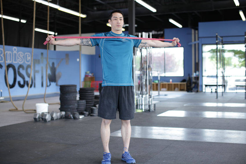 Band pull-apart: end position
