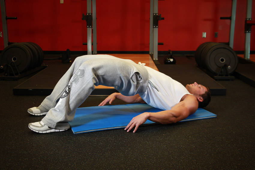 Glute bridge: end position