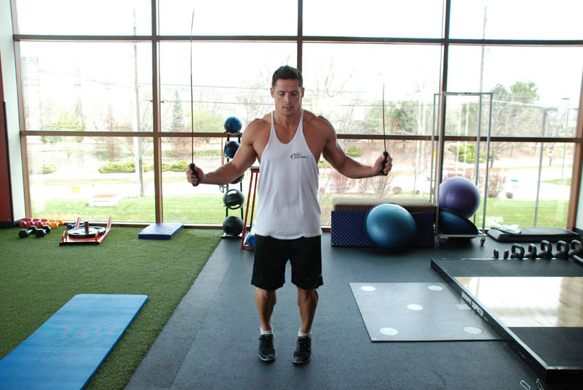 Skipping rope (easy rhythm): start position