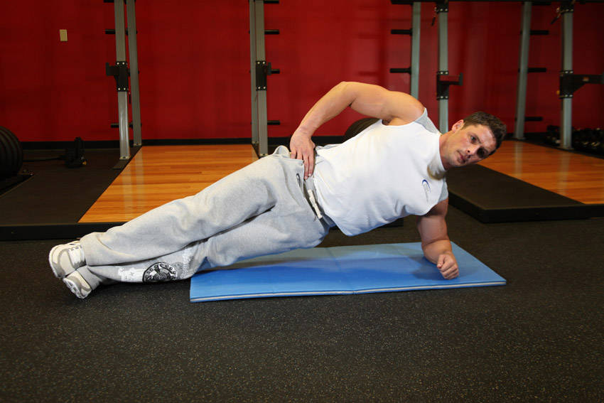 Side plank: end position