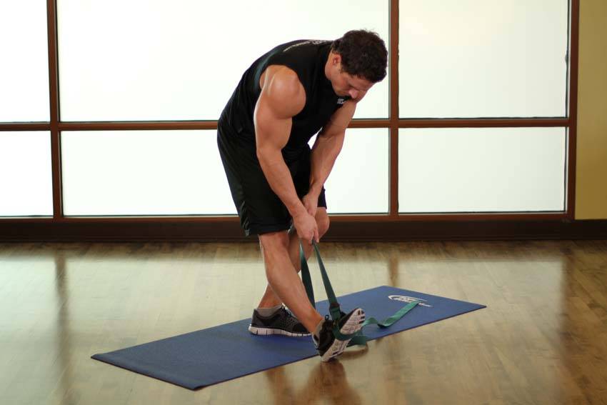 Hamstring stretch: end position